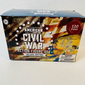 Civil War Army Men Toy Soldier Action Figure Playset Open Box Some Missing Parts